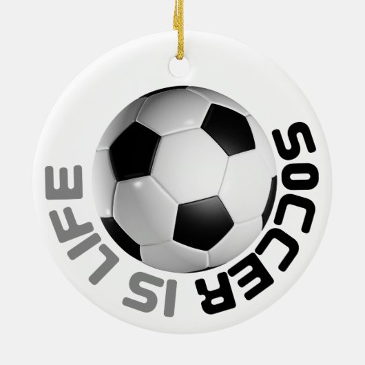 Fußball ist Leben Keramik Ornament (Hinten)