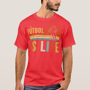 Fußball Ist Leben Lustig Vintage Liebhaber T-Shirt
