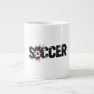 Fußball ist Leben – Moderne Fußball-Typografie-Des Jumbo-Tasse