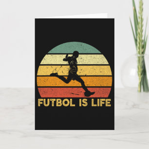Fußball ist Leben Retro Vintage Fußballspieler Kos Karte
