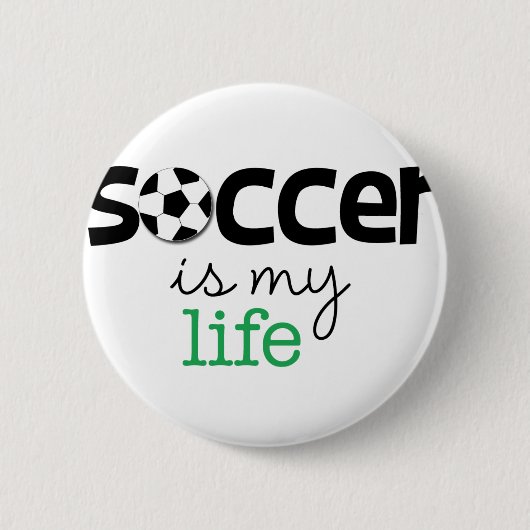 Fußball ist mein Leben Button (Vorderseite)