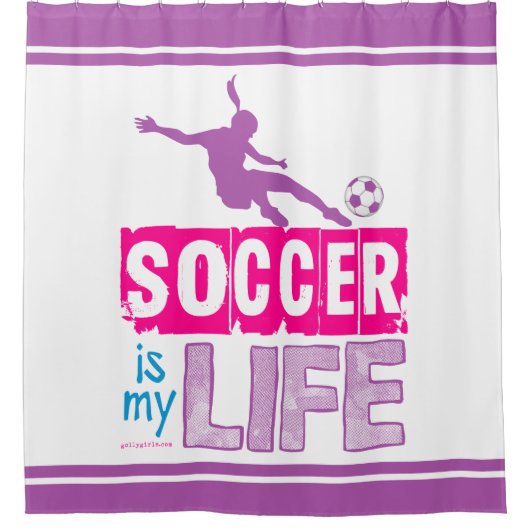Fußball ist mein Leben Duschvorhang (Vorderseite)