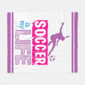 Fußball ist mein Leben Fleecedecke (Vorderseite (Horizontal))