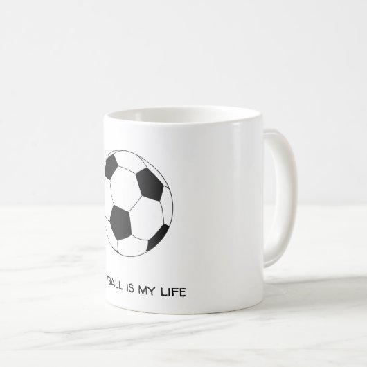 Fußball ist mein Leben Kaffeetasse (VorderseiteRechts)