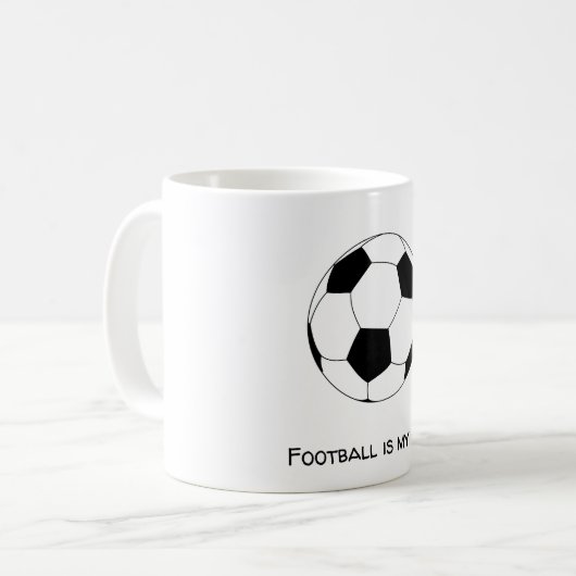 Fußball ist mein Leben Kaffeetasse (Vorderseite Links)