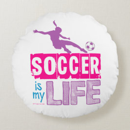 Fußball ist mein Leben Rundes Kissen