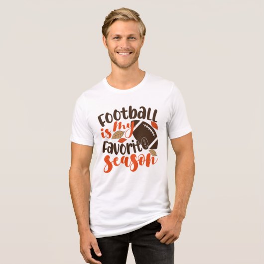 Fußball ist mein Lieblingslied Tri-Blend Shirt (Vorderseite voll)