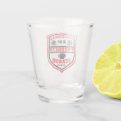 Fußball ist mein Lieblingsspiel in der Saison Rot  Schnapsglas (Rückseite)