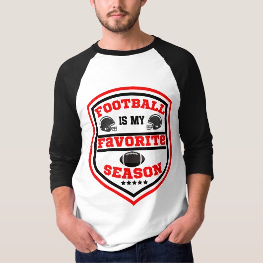 Fußball ist mein Lieblingsspiel in der Saison Rot T-Shirt (Vorderseite)