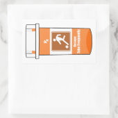 Fußball ist mein Medikament Rechteckiger Aufkleber (Tasche)