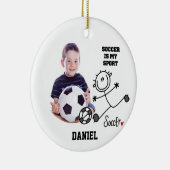 Fußball ist mein Sport Foto Ornament (Rechts)