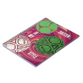 Fußball ist mein Stil farbenfrohe Zeitschrift Spir Notizblock (Linke Seite)