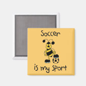 Fußball ist mein T - Shirt und meine Geschenke Magnet (Vorderseite/Rückseite)