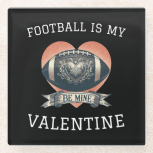 Fußball ist mein Valentine Glasuntersetzer