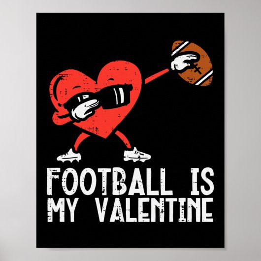 Fußball ist mein Valentiner Herzschrittmacher Kind Poster (Vorne)