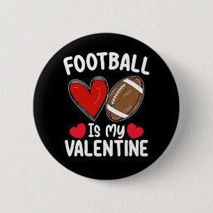 Fußball ist mein Valentinstag Sport Button