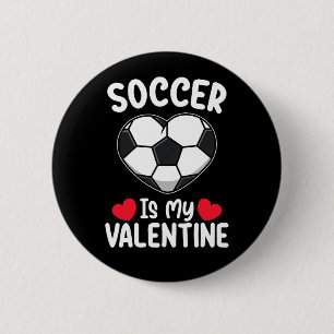 Fußball ist mein Valentinstag Sport Button