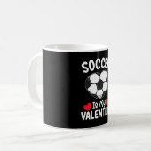 Fußball ist mein Valentinstag Sport Kaffeetasse (Vorderseite Links)