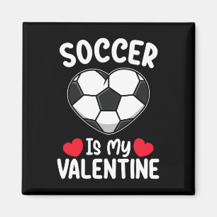 Fußball ist mein Valentinstag Sport Magnet