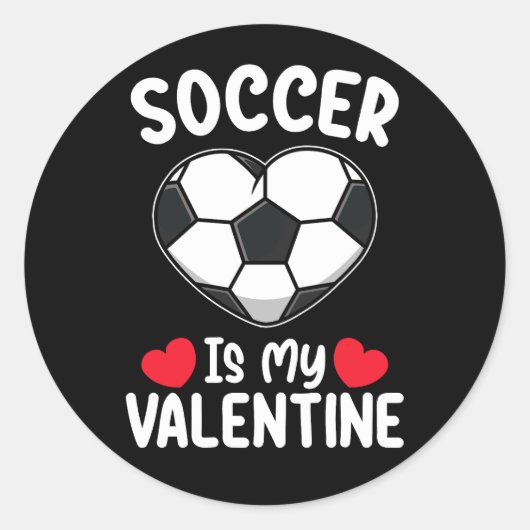Fußball ist mein Valentinstag Sport Runder Aufkleber (Vorderseite)