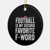 Fußball ist mein zweites Lieblingsgeschenk für Wor Keramik Ornament (Links)