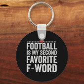 Fußball ist mein zweites Lieblingsgeschenk für Wor Schlüsselanhänger (Vorderseite)