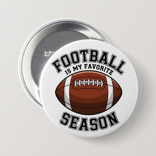 Fußball ist meine Lieblingssaison Button (Vorne & Hinten)