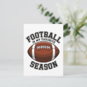 Fußball ist meine Lieblingssaison Postkarte (Stehend Vorderseite)