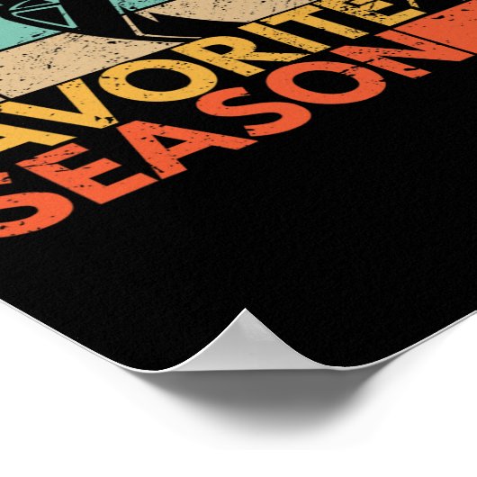 Fußball ist meine Lieblingssaison Vintager Retro-F Poster (Ecke)