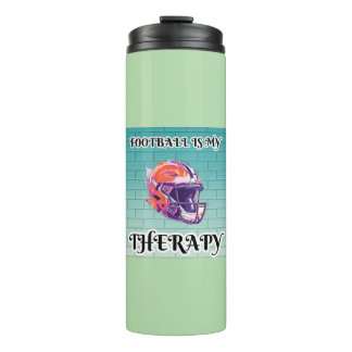 Fußball ist meine Therapie Thermosbecher