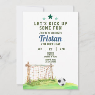 Fußball ist Spielzeit, jedes Alter von Geburtstag  Einladung