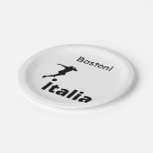Fußball Italien, anpassbar Pappteller (Schrägansicht)