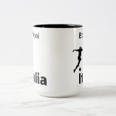 Fußball Italien, anpassbar Zweifarbige Tasse (Mittel)