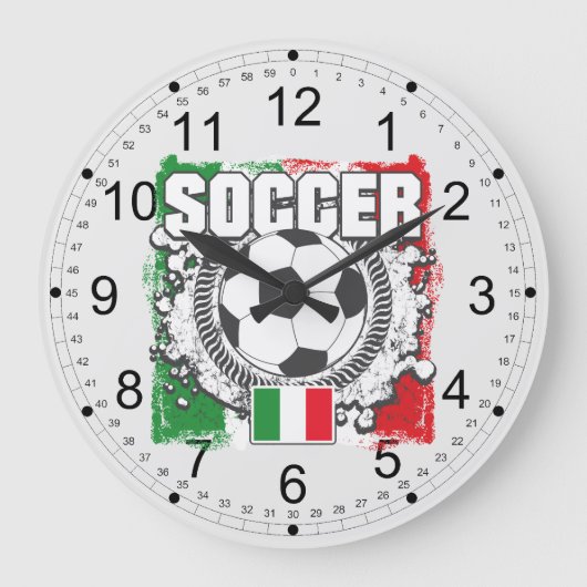 Fußball Italien Große Wanduhr (Vorderseite)