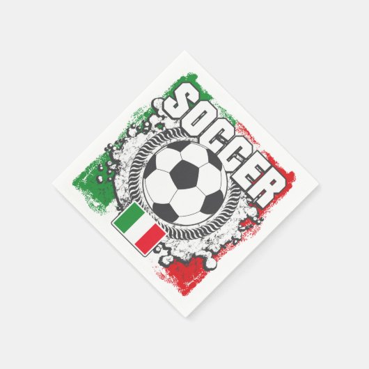 Fußball Italien Serviette (Ecke)