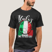 Fußball-Italienische Flagge, Fußball T-Shirt (Vorderseite)