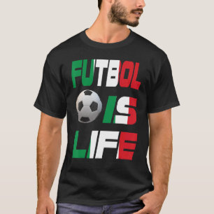 Fußball Italienische Flagge Futbol ist Life Liebe T-Shirt