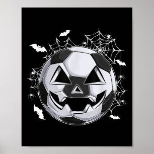 Fußball Jack O Lantern Kürbiskopf Halloween Kostüm Poster