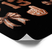 Fußball Jahreszeit Kinder Bow Coquette 13. Geburts Poster (Ecke)