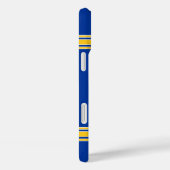 Fußball Jersey Blau mit gelben Namen Case-Mate iPhone Hülle (Rückseite / Rechts)