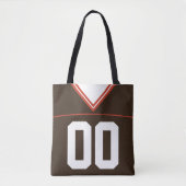 Fußball-Jersey, Brown, Name & Number Template Tasche (Vorderseite)