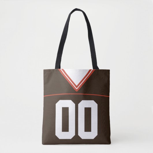 Fußball-Jersey, Brown, Name & Number Template Tasche (Vorderseite)