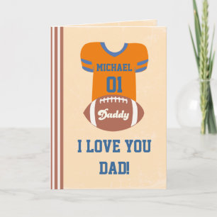 Fußball Jersey Card, Vatertag Geburtstag Karte