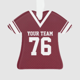 Fußball Jersey Maroon und White Ornament