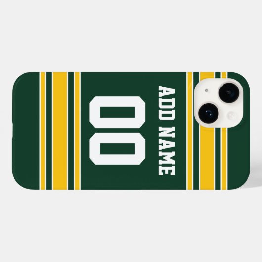 Fußball Jersey mit Individuelle Name Nummer Case-Mate iPhone Hülle (Rückseite (Horizontal))