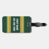 Fußball Jersey mit Individuelle Name Nummer Gepäckanhänger (Rückseite horizontal)