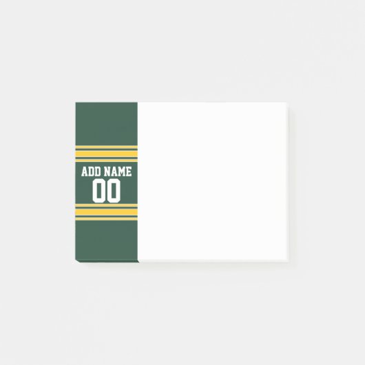 Fußball Jersey mit Individuelle Name Nummer Post-it Klebezettel (Vorderseite)