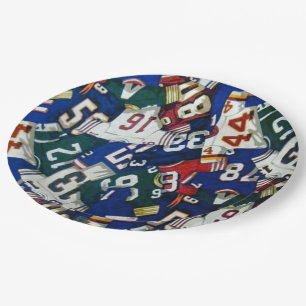 Fußball-Jersey-Muster-Papier-Teller Pappteller