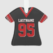 Fußball Jersey Rot und Schwarz Uniform mit Anzahl Ornament (Rückseite)