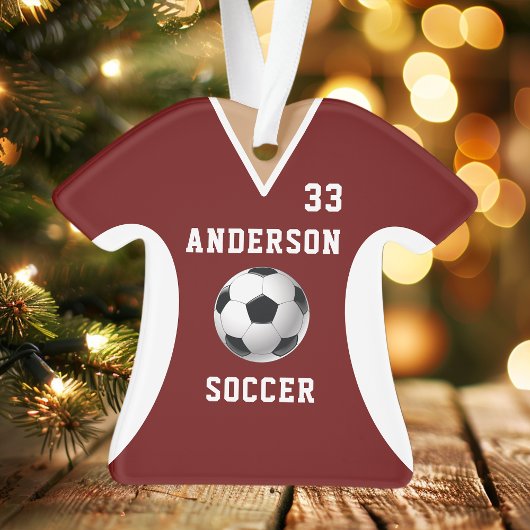 Fußball-Jersey-Sportteam Uniform Maroon Ornament